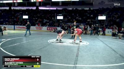 Girls 235 lbs Quarterfinal - Faith Tarrant, Prairie (Girls) vs Elizabeth Hayden, South Kitsap (Girls)