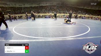 92 lbs Round Of 16 - Cordeus Wahl, Bristow Youth Wrestling vs Josh Waufle, Tornado Wrestling