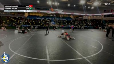 130 lbs Cons. Round 3 - Savannah Burns, Waukon vs Vivienne Heller, Iowa City High