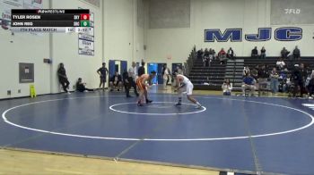 157 lbs 7th Place Match - John Reg, Santa Rosa College vs Tyler Rosen, Skyline College