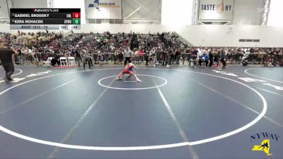 74 lbs Cons. Round 5 - Gabriel Brodsky, Club Not Listed vs Ezra Rohacek, Dolgeville Youth Wrestling Club