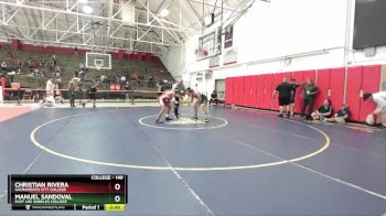 149 lbs Cons. Round 2 - Christian Rivera, Sacramento City College vs Manuel Sandoval, East Los Angeles College