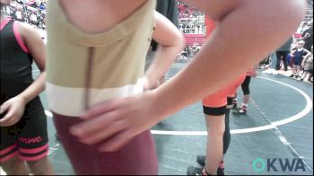 46 lbs Round Of 32 - Weston Hall, Rough Riders vs Jameyah-Rose Lewis, Midwest City Bombers Youth Wrestling Club