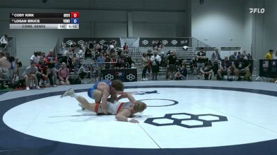 82 kg Cons. Semis - Cody Kirk, CLT Regional Training Center vs Logan Bruce, Valley Silverbacks Wrestling Club