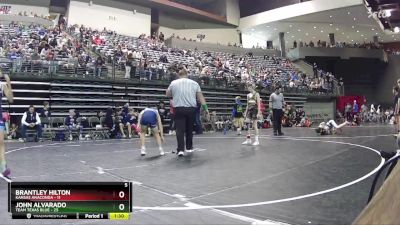 90 lbs Round 4 (6 Team) - John Alvarado, Team Texas Blue vs Brantley Hilton, Kansas Anaconda