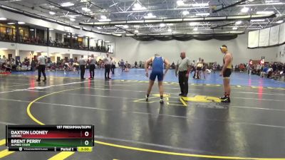 197 Freshman/Soph Round 3 - Brent Perry, Alfred State vs Daxton Looney, Adrian