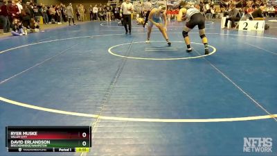 172 lbs Cons. Round 3 - David Erlandson, Breckenridge/Wahpeton vs Ryer Muske, Valley City