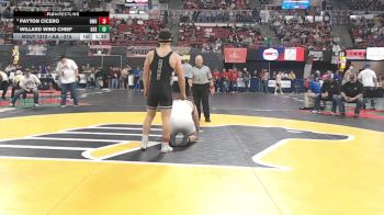 AA - 215 lbs Quarterfinal - Willard Wind Chief, Gallatin (Bozeman) vs Payton Cicero, Billings West