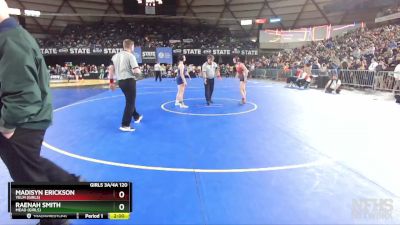 Girls 3A/4A 120 Semifinal - Raenah Smith, Mead (Girls) vs Madisyn Erickson, Yelm (Girls)