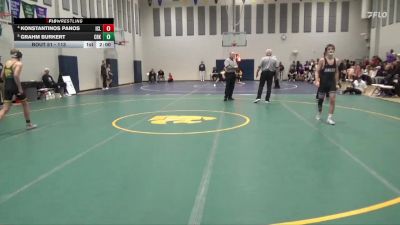 113 lbs Quarterfinal - Grahm Burkert, Cedar Rapids Kennedy vs Konstantinos Panos, Iowa City, Liberty