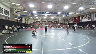 133 lbs Semifinal - Ben Quilpa, Sacramento City College vs Marcus Mireles, Delta College