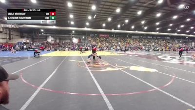 45 lbs Quarterfinal - Adeline Simpson, Douglas Wrestling Club vs Lilly Murray, GTRA