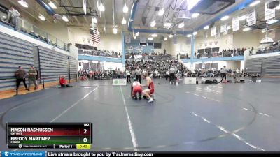 182 lbs Cons. Semi - Freddy Martinez, Minico vs Mason Rasmussen, Owyhee