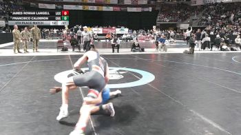 5A 150 lbs 5th Place Match - Francisco Calderon, Carlsbad vs James Rowan Langell, Las Cruces