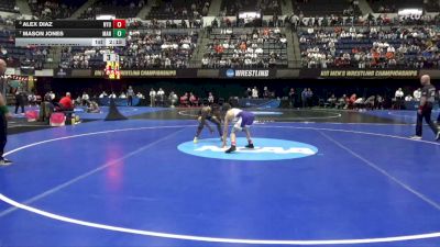 125 lbs 3rd Place Match - Alex Diaz, NYU vs Mason Jones, Manchester