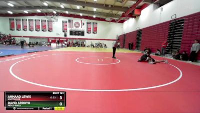 141 lbs Champ. Round 2 - David Arroyo, Menlo NWCA vs Ahmaad Lewis, Unattached