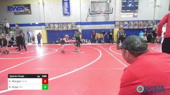 52 lbs Quarterfinal - Kysen Morgan, Fort Gibson Youth Wrestling vs Kellen Rupp, Perry Wrestling Academy