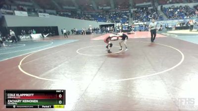 6A-132 lbs Champ. Round 2 - Zachary Keinonen, Newberg vs Cole Klapprott, Oregon City