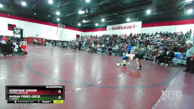 130 lbs Quarterfinal - Mariah Perez-Ortiz, La Quinta vs Josephine Wiener, Harvard Westlake