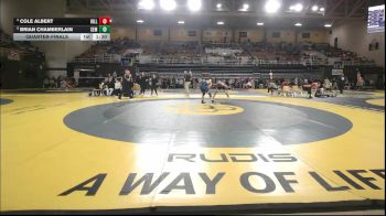 157 lbs Quarterfinal - Cole Albert, The Hill School vs Brian Chamberlain, Wyoming Seminary