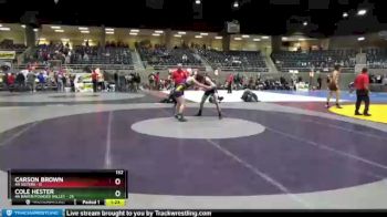 132 lbs Round 5 (6 Team) - Cole Hester, 4A Baker/Powder Valley vs Carson Brown, 4A Sisters