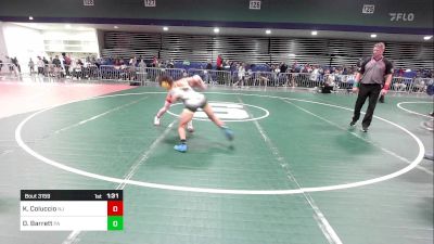 113 lbs Consi Of 32 #1 - Killian Coluccio, NJ vs Dylan Barrett, PA