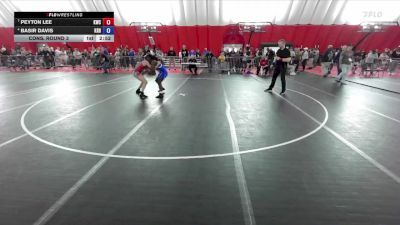 165 lbs Cons. Round 3 - Peyton Lee, Kaukauna Wrestling Club vs Basir Davis, Kenosha RED Hots