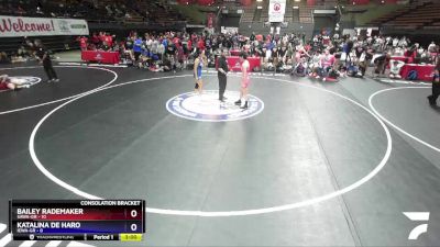 120 lbs Round 4 (16 Team) - Bailey Rademaker, SAWA-GR vs Katalina De Haro, IEWA-GR