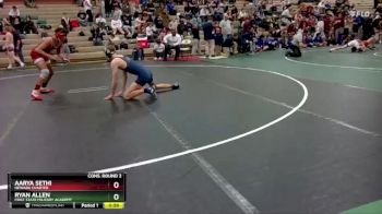 150 lbs Cons. Round 2 - Aarya Sethi, Newark Charter vs Ryan Allen, First State Military Academy