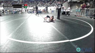 40 lbs Semifinal - Zeke Dunlop, Team Tulsa Wrestling Club vs Kase Zappone, Barnsdall Youth Wrestling