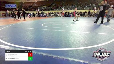 90 lbs Semifinal - Devyn Vincent, Lions Wrestling Academy vs Addilyn Westfahl, Iron Grapplers Wrestling Club