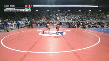 4A-138 lbs 5th Place Match - Owen Parry, Star Valley vs Kaden Kimzey, Central