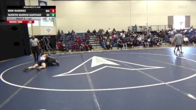 125 lbs Champ. Round 1 - Erik Ramirez, Menlo College vs Quentin Barros-Santiago, Rio Hondo College