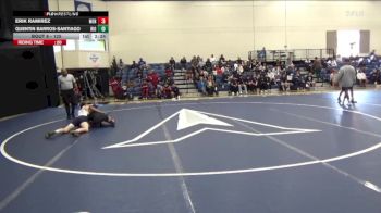 125 lbs Champ. Round 1 - Erik Ramirez, Menlo College vs Quentin Barros-Santiago, Rio Hondo College