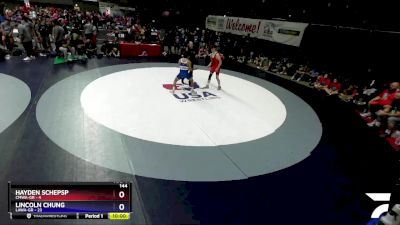 144 lbs Round 2 (16 Team) - Chase Claassen, CMWA-GR vs Henry Arellano, LAWA-GR