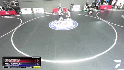 170 lbs Semifinal - Rosalynn Diaz, Delta Wrestling Club vs Areli Rodriguez, Club Lucha Wrestling