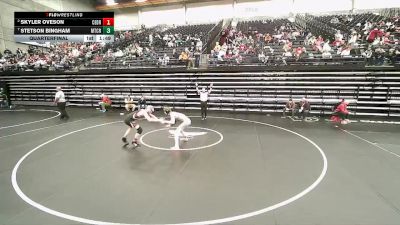 4A 150 lbs Quarterfinal - Stetson Bingham, Mt Crest vs Skyler Oveson, Cedar