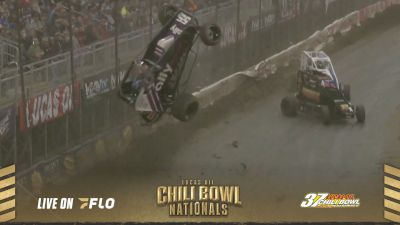 CJ Leary Launches After Contact At Lucas Oil Chili Bowl