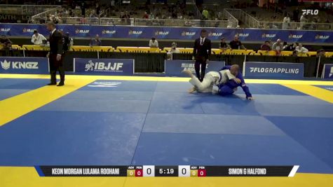 Simon G Halfond vs Keon Morgan Lulama Roohani 2026 Pan Jiu Jitsu IBJJF Championship