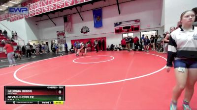 155 lbs Cons. Round 2 - Nevaeh Heppler, PONCA CITY vs Georgia Horne, MUSTANG