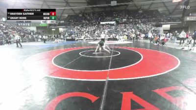 Boys 4A 138 lbs Cons. Semi - Drayden Gaither, Moses Lake vs Grant Rose, Rogers (Puyallup)