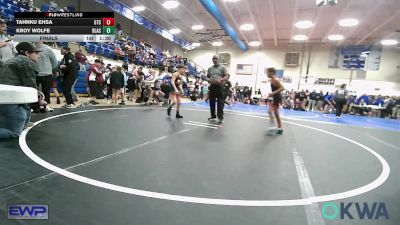 73 lbs Final - Tahnku Ehsa, Grove Takedown Club vs Kroy Wolfe, Blackwell Wrestling Club