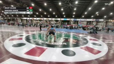 215 lbs Cons. Semi - Brady Calmes, Glenrock Wrestling Club vs Santiago Topete, Falcon Wrestling Club