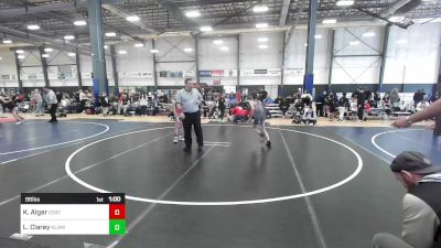 86 lbs Consi Of 8 #2 - Kyler Alger, Crater Mat Club vs Lane Clarey, Klamath Basin Warriors