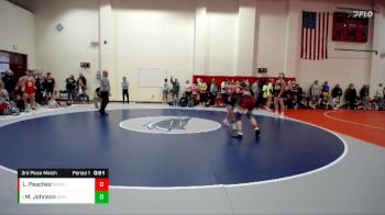 165 lbs 3rd Place Match - Malaki Johnson, Hawkstyle Wrestling Club vs Lane Peachee, North Knox Wrestling Club