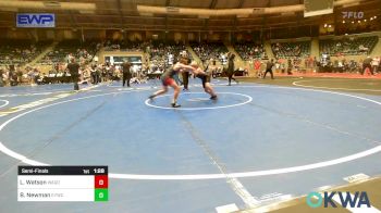 100 lbs Semifinal - Landon Watson, Wagoner Takedown Club vs Beckett Newman, Enid Youth Wrestling Club