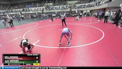 100 lbs Champ. Round 1 - Alec Brenner, Oregon Youth Wrestling Club vs Will Oksness, Jack Pine Savage Wrestling