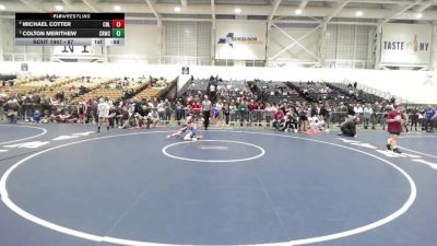 87 lbs Cons. Round 5 - Michael Cotter, Club Not Listed vs Colton Merithew, Canastota Raider Wrestling Club