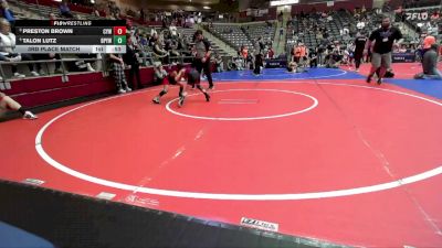 73 lbs 3rd Place Match - Preston Brown, Cyclone Youth Wrestling vs Talon Lutz, Benton Parks Youth Wrestling