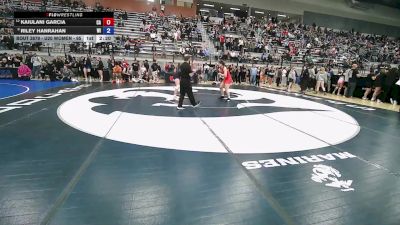 U20 Women - 65 lbs 3rd Place Match - Kaiulani Garcia, CA vs Riley Hanrahan, WI